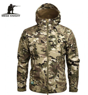 Load image into Gallery viewer, Men&#39;s Outdoor Waterproof Soft Shell Hooded Tactical Jacket
