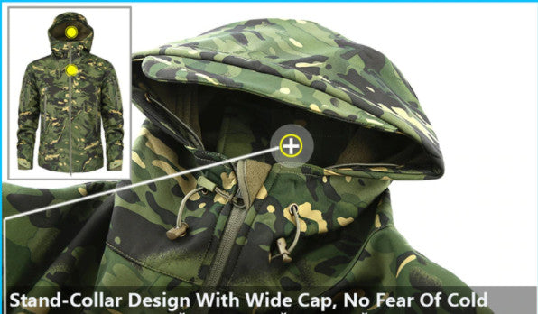Load image into Gallery viewer, Men&#39;s Outdoor Waterproof Soft Shell Hooded Tactical Jacket
