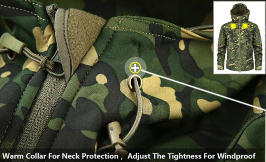 Winter Fleece Tactical Pants Men Camouflage Military Shark Skin