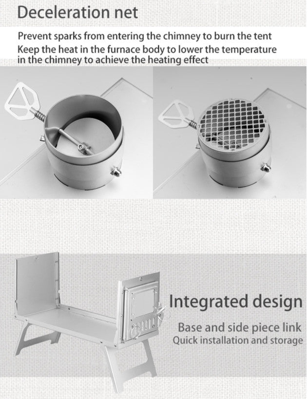 Load image into Gallery viewer, Ultralight Portable Stainless Wood Stove
