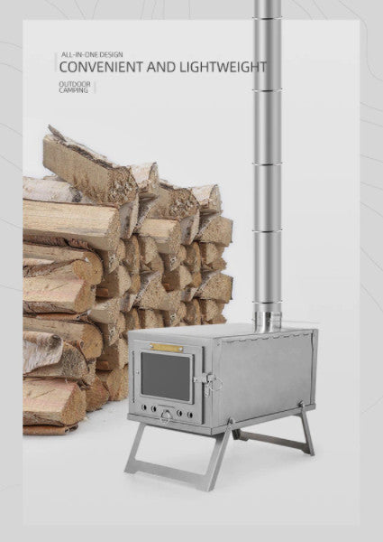 Load image into Gallery viewer, Ultralight Portable Titanium Wood Stove
