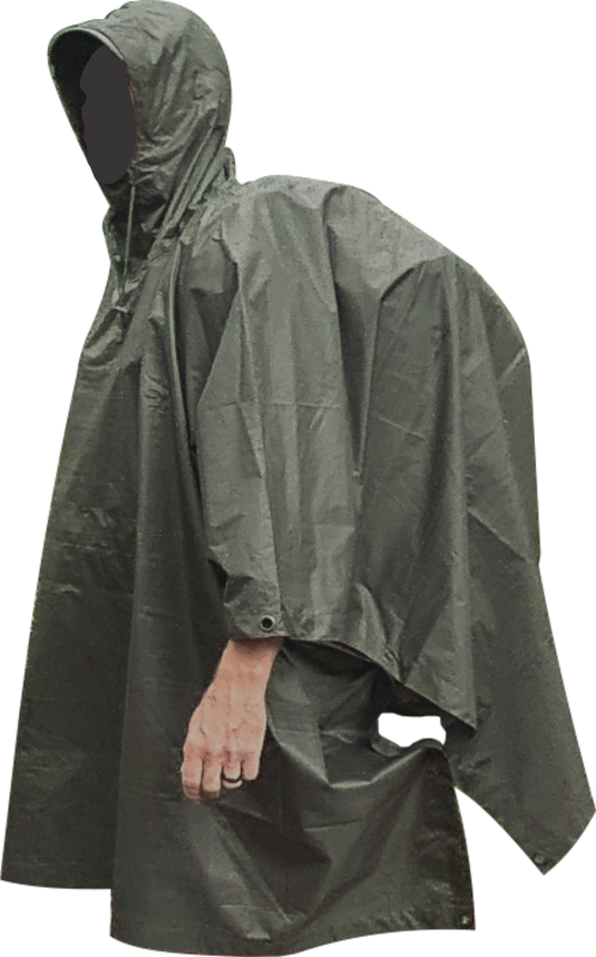 bw poncho tarp RSBC Large 80"x60" Tarp Poncho – RedSquirrelBushCraft