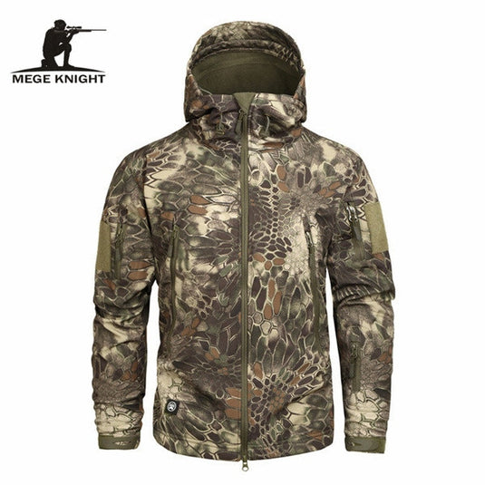 Memoryee Heren waterdichte softshelljassen met fleece voering, warme militaire outdoor winddichte overgangsjas met capuchon, 3XL Memoryee Heren waterdichte softshelljassen met fleece voering, warme militaire outdoor winddichte overgangsjas met capuchon, 3XL