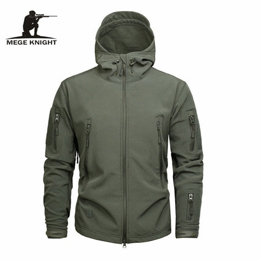 Men's Waterproof Military Jacket Hooded Soft Shell Tactical Hooded